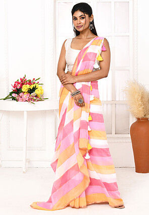Handloom Cotton Saree in Multicolor