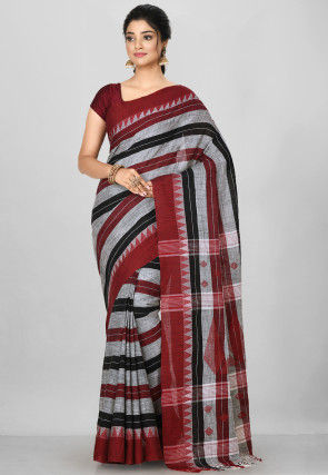 Handloom Cotton Saree in Multicolor