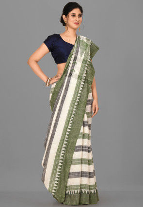 Handloom Cotton Saree in Multicolor