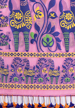 Handloom Cotton Saree in Pink