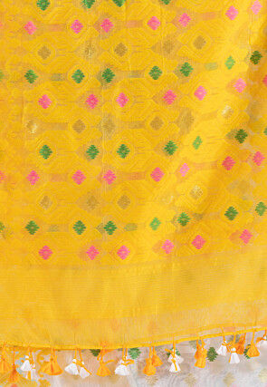 Handloom Cotton Saree in White