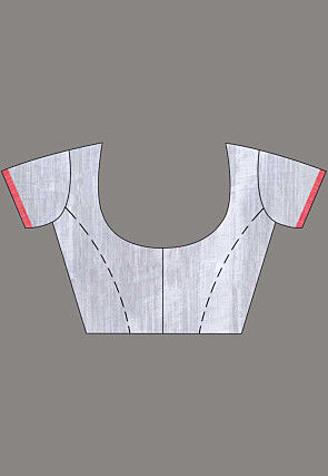 Handloom Cotton Shimmer Saree in Off White