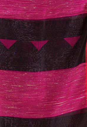 Handloom Cotton Silk Saree in Magenta