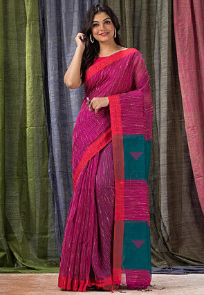 Buy Stylish Linen Sarees Online In India At Upto 70% Off