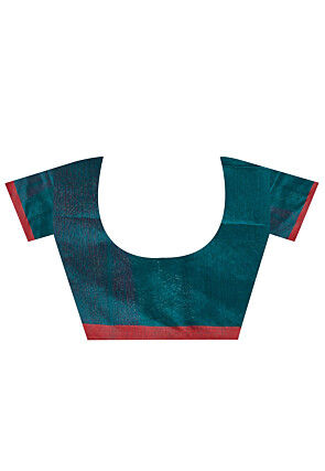 Handloom Cotton Silk Saree in Magenta