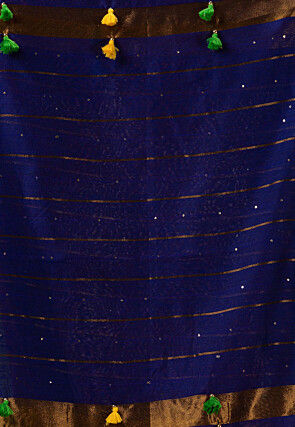 Handloom Cotton Silk Saree in Maroon and Black