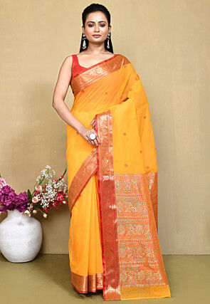 Buy Fancy Tant Cotton Saree By Raj Sarees Brand at Rs.848/Piece in surat  offer by Raj Sarees