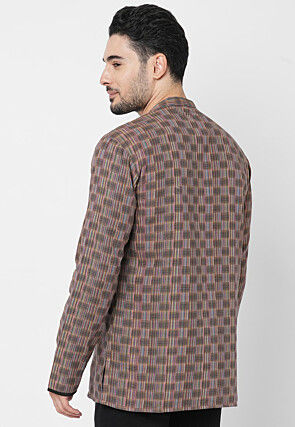 Handloom Handloom Cotton Short Kurta in Multicolor