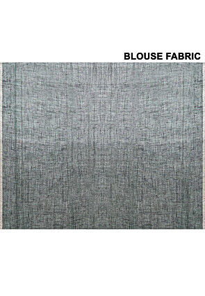 Handloom Jamdani Linen Silk Saree in Black