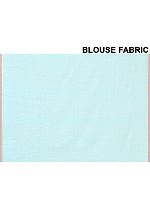 Handloom Jamdani Pure Cotton Saree in Sky Blue