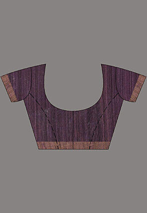 Handloom Jamdani Pure Matka Silk Saree in Dark Purple