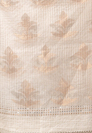 Handloom Jamdani Pure Matka Silk Saree in Off White