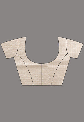 Handloom Jamdani Pure Matka Silk Saree in Off White