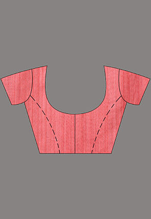 Handloom Jamdani Pure Matka Silk Saree in Peach Orange