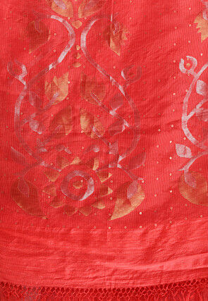 Handloom Jamdani Pure Matka Silk Saree in Red