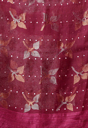 Handloom Jamdani Pure Matka Silk Saree in Wine