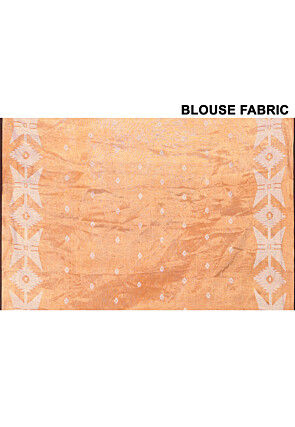 Handloom Jamdani Tissue Silk Saree in Orange