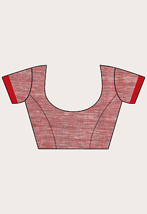 Handloom Linen Jamdani Saree in Grey