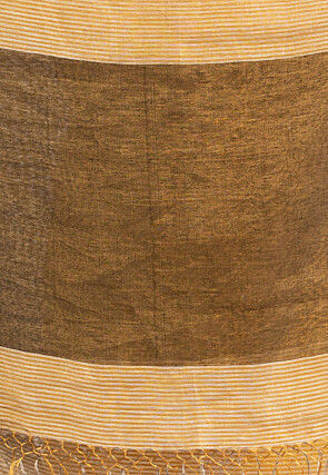 Handloom Linen Saree in Beige
