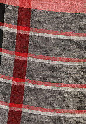 Handloom Linen Saree in Black