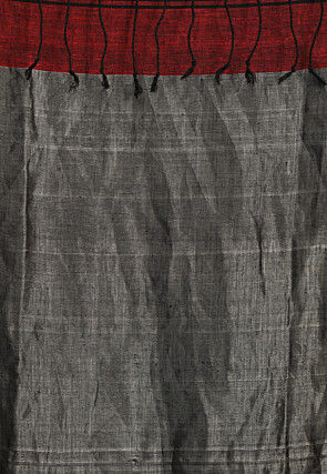 Handloom Linen Saree in Multicolor