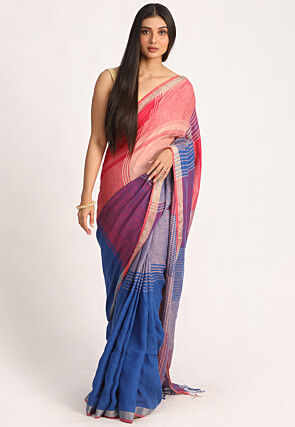 Buy Multicolor Printed Georgette Saree Online | Samyakk