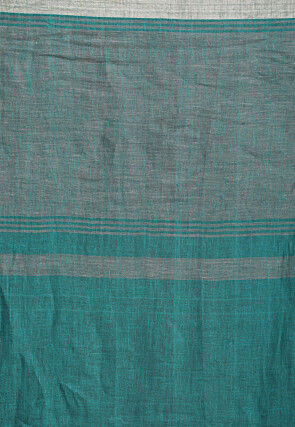 Handloom Linen Saree in Multicolor