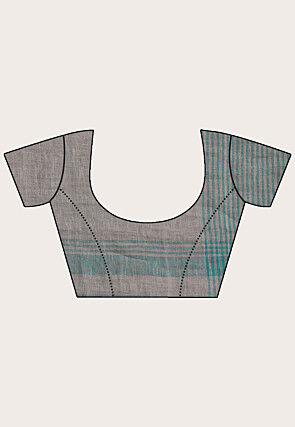 Handloom Linen Saree in Multicolor