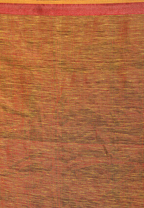 Handloom Linen Saree in Multicolor