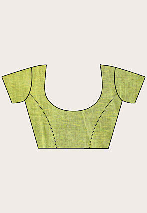 Handloom Linen Saree in Multicolor