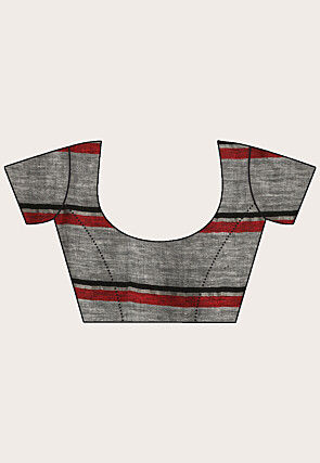 Handloom Linen Saree in Off White