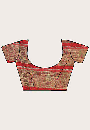 Handloom Linen Saree in Yellow