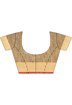 Handloom Linen Silk Saree in Green