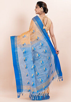Handloom Matka Silk Saree in Beige