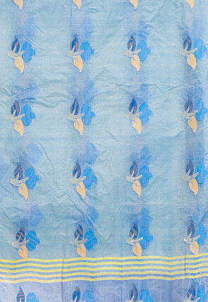 Handloom Matka Silk Saree in Light Green