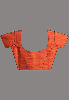 Handloom Pure Cotton Saree in Coral Pink