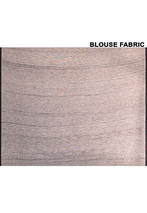 Handloom Pure Cotton Saree in Dark Grey