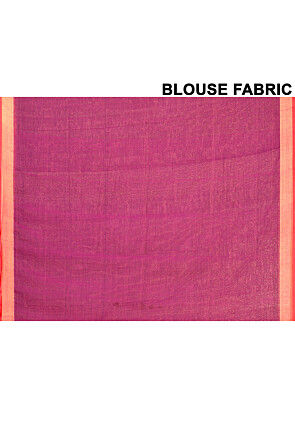 Handloom Pure Cotton Saree in Magenta
