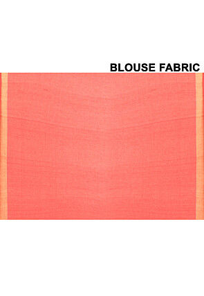 Handloom Pure Cotton Saree in Red