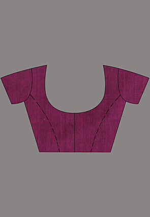 Handloom Pure Cotton Saree in Violet