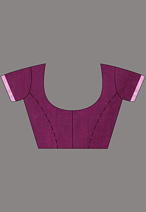 Handloom Pure Cotton Saree in Violet