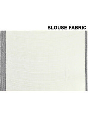 Handloom Pure Cotton Saree in White