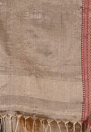 Handloom Pure Cotton Shimmer Saree in Copper