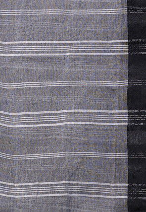 Handloom Pure Cotton Tant Saree in Grey