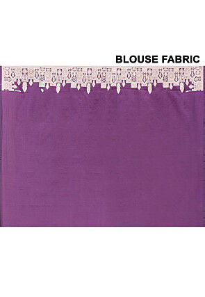 Handloom Pure Katan Silk Banarasi Saree in Violet