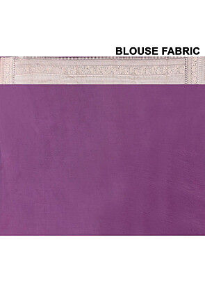 Handloom Pure Katan Silk Banarasi Saree in Violet