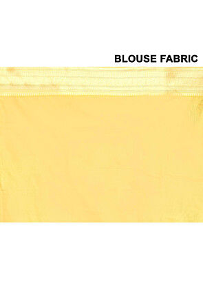 Handloom Pure Katan Silk Banarasi Saree in Yellow