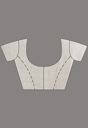 Handloom Pure Linen Jamdani Saree in White