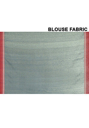 Handloom Pure Matka Silk Jamdani Saree in Grey