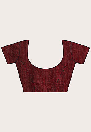 Handloom Pure Matka Silk Jamdani Saree in Maroon